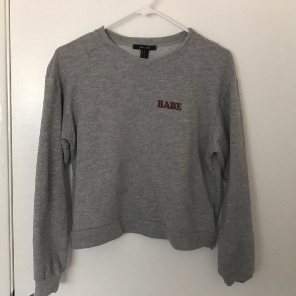 forever 21 babe crop sweater
